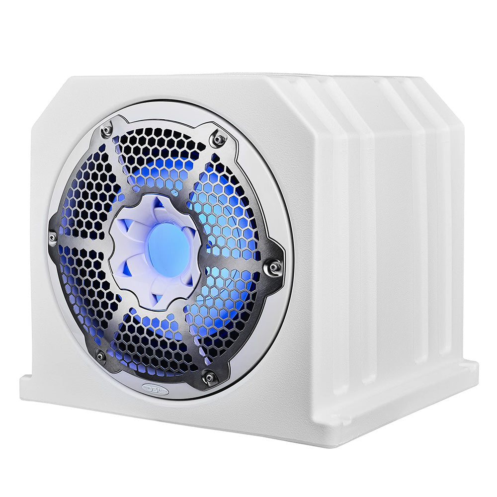 DS18 HYDRO 10 Marine Sub Box wRGB Lighting White NXL10SUBLDW