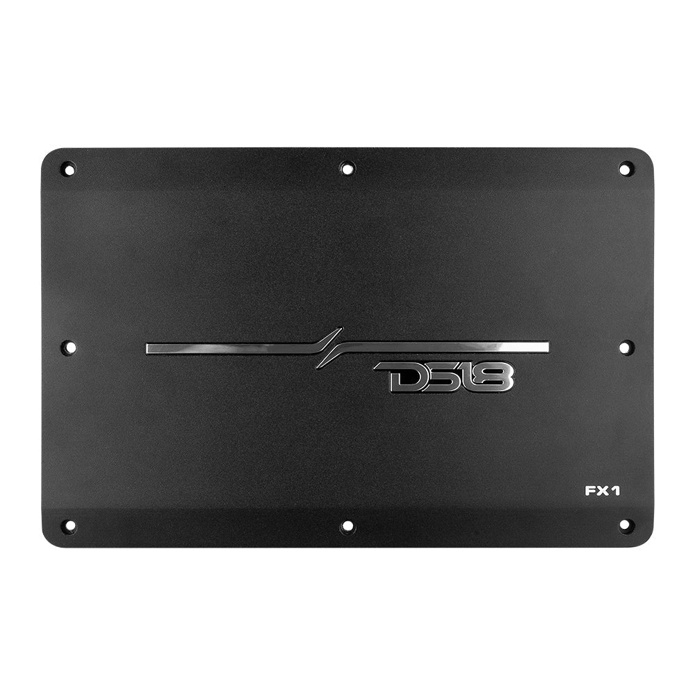 DS18 FlushSurface Mount 1Channel Monoblock Class D Amplifier wAcrylic Cover 1x900W RMS 1 Ohm FX1