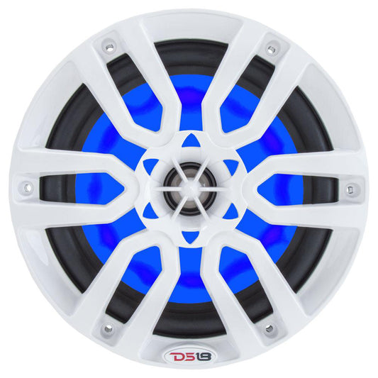 DS18 HYDRO 65 2Way Marine Speakers wRGB LED Lights 300W White NXL6