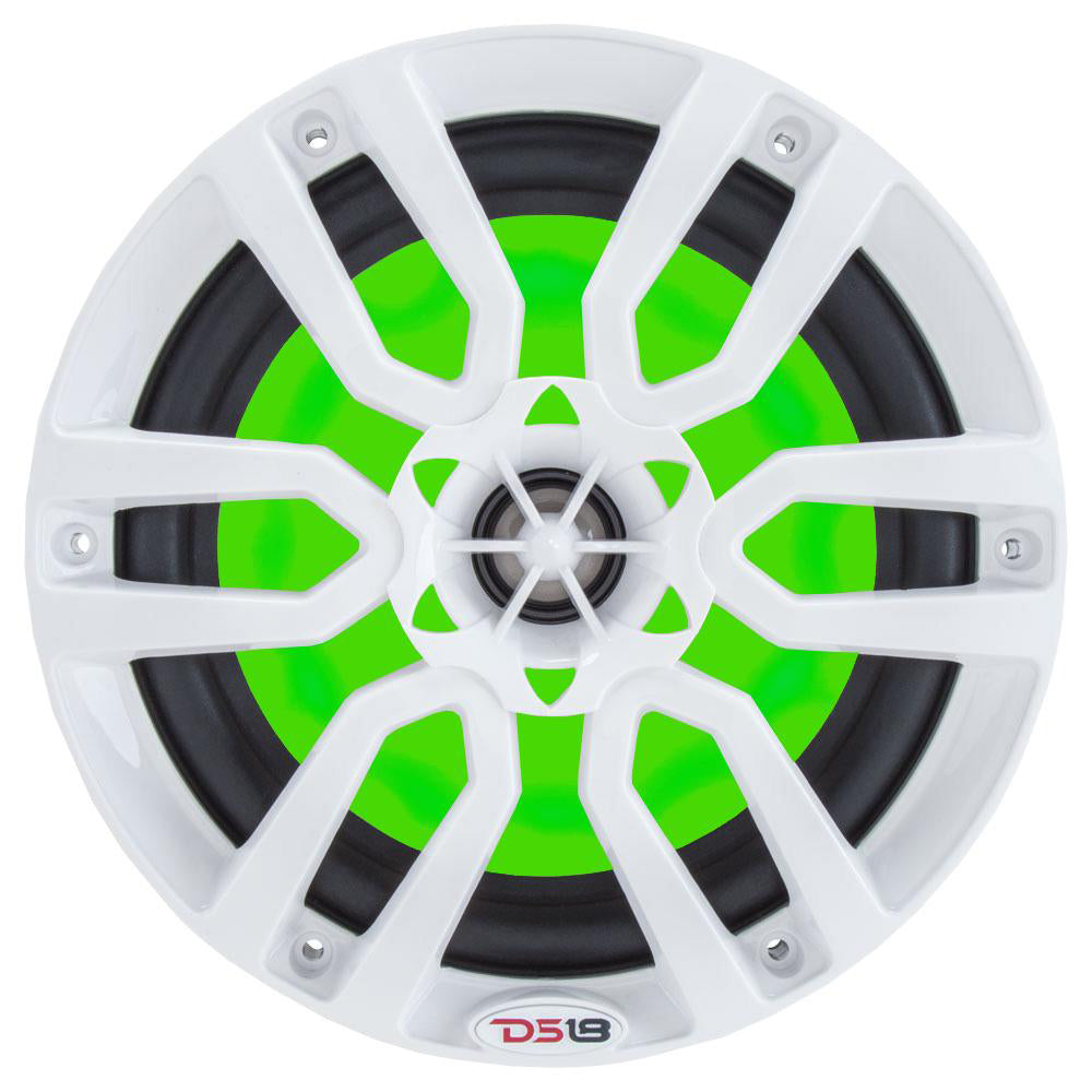 DS18 HYDRO 65 2Way Marine Speakers wRGB LED Lights 300W White NXL6