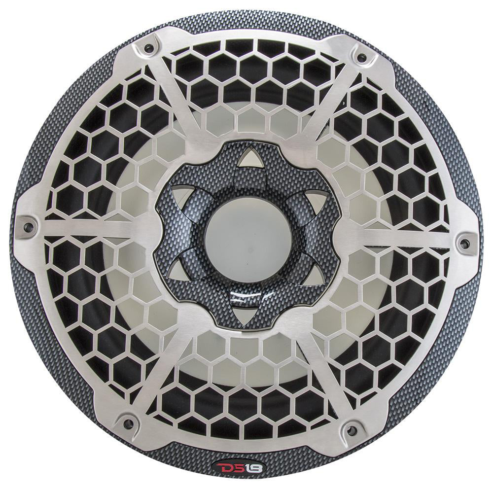 DS18 HYDRO 10 Subwoofer wRGB Lights 600W Carbon Fiber CF10SUB