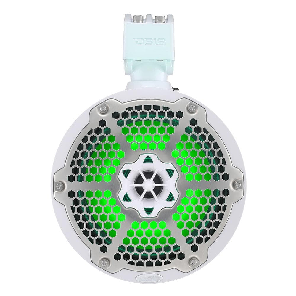 DS18 Hydro 65 Neodymium Wakeboard Speakers with 1 Driver and RGB LED Lights 450W White NXLX6TPNEOWH