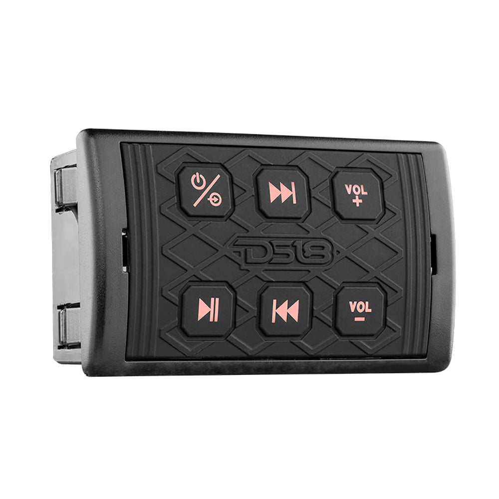 DS18 Marine Waterproof Bluetooth Streaming Audio Receiver Square Controller fAndroid iPhone BTRCSQ