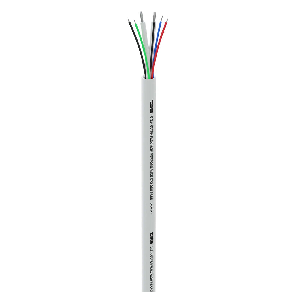 DS18 Marine Tinned OFC 18GA RGB Wire w16GA Speaker Wire 100 Spool MOFC1618GA100SWRGB
