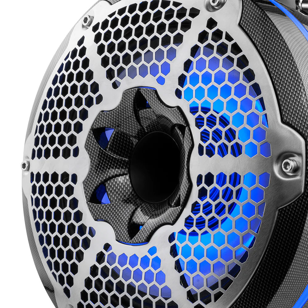 DS18 HYDRO 10 Neodymium Marine Towers wBuiltIn Passive Radiator 1 Driver RGB LED Light 900W Black CFX10TPNEO