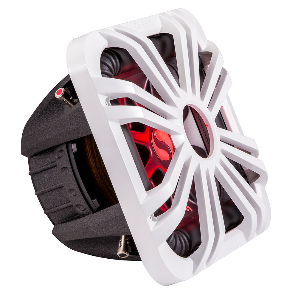KICKER 10 Square Subwoofer Grille f11S10L7  44L7S10  White LED Lighting 11L710GLW