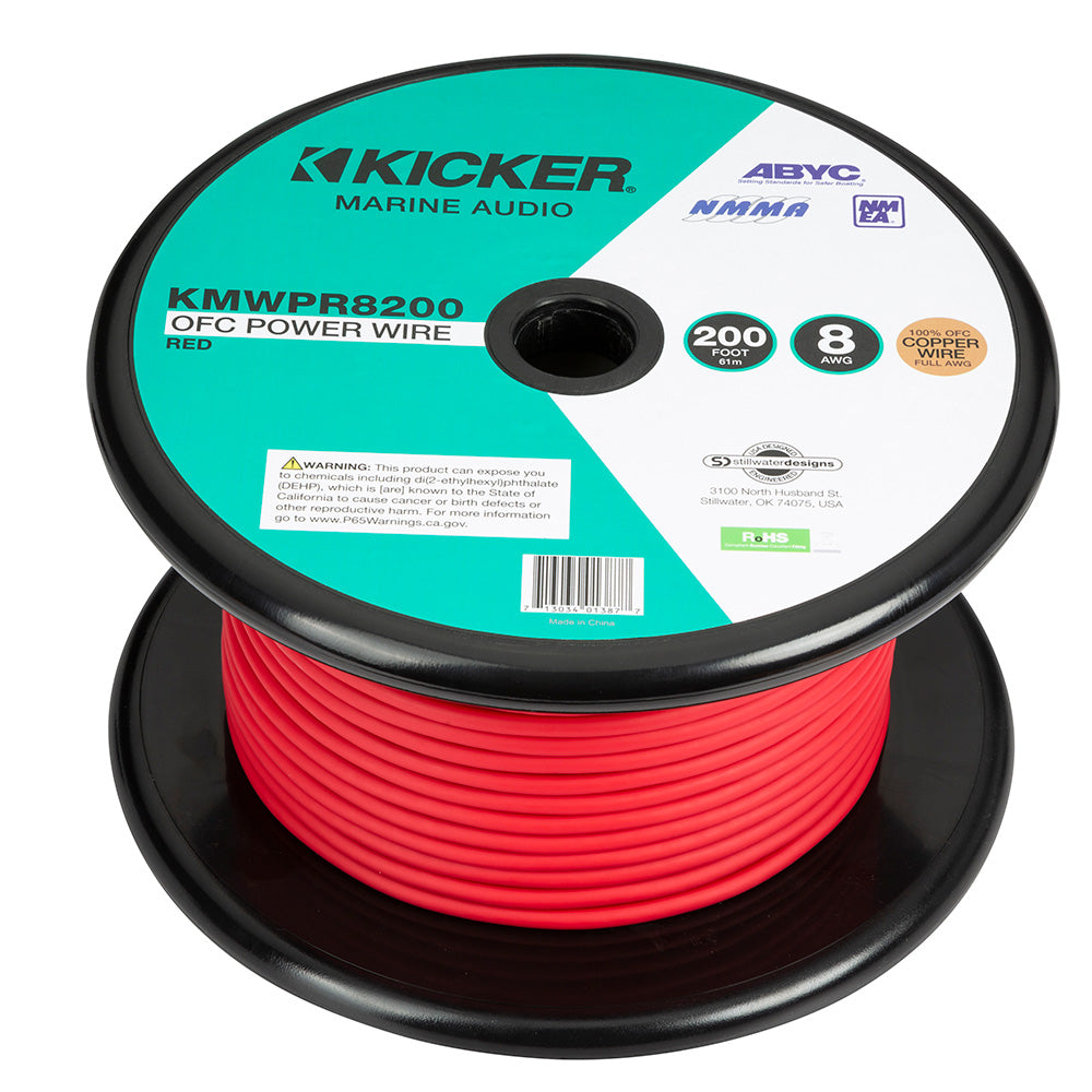 KICKER KMWPR8200 200 8AWG Power Wire  Red 47KMWPR8200