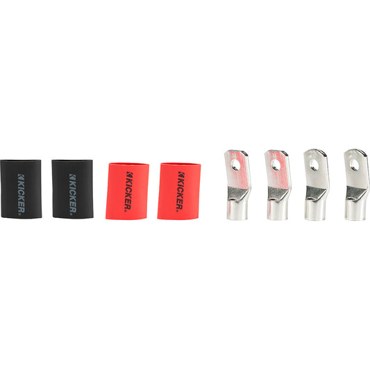 KICKER RT0 Nickel Plated 10AWG 516 Ring Terminal  4Pack 47RT0