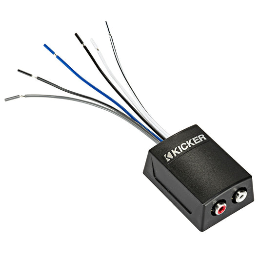 KICKER KSeries Interconnect  Speaker to RCA wLineOut Converter  12V TurnOn Lead 46KISLOC2