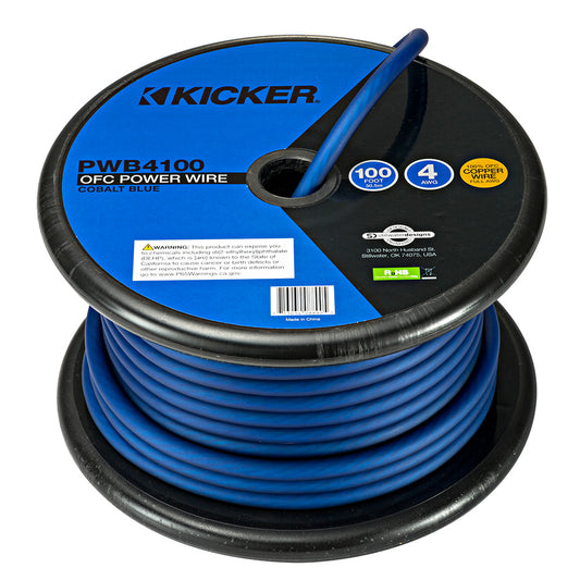 KICKER PWB4100 100 4AWG Power Wire  Blue 46PWB4100
