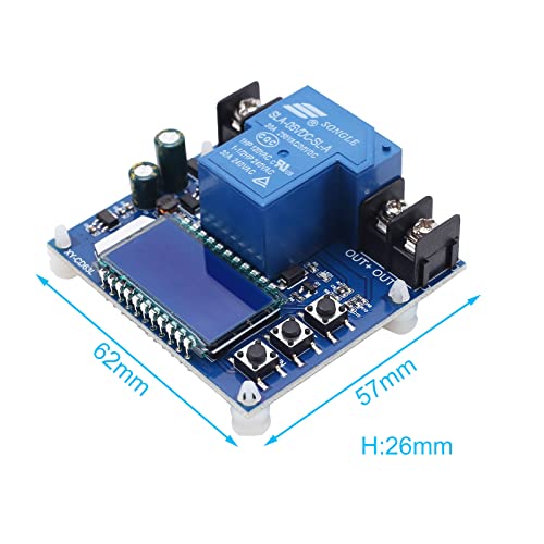 Low Voltage Disconnect, Icstation DC 6V-60V Low Voltage Cutoff with LCD Display 30A Low Voltage Protector Disconnect Switch Module Charging Discharging Protection Board for Lead Acid Lithium Battery