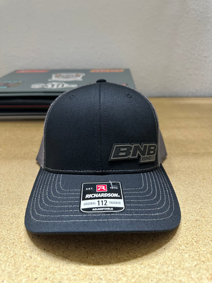 Black/Grey with Grey Logo Hat