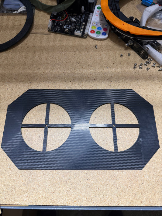 Dual 102mm Cutout and Pilot Hole Template