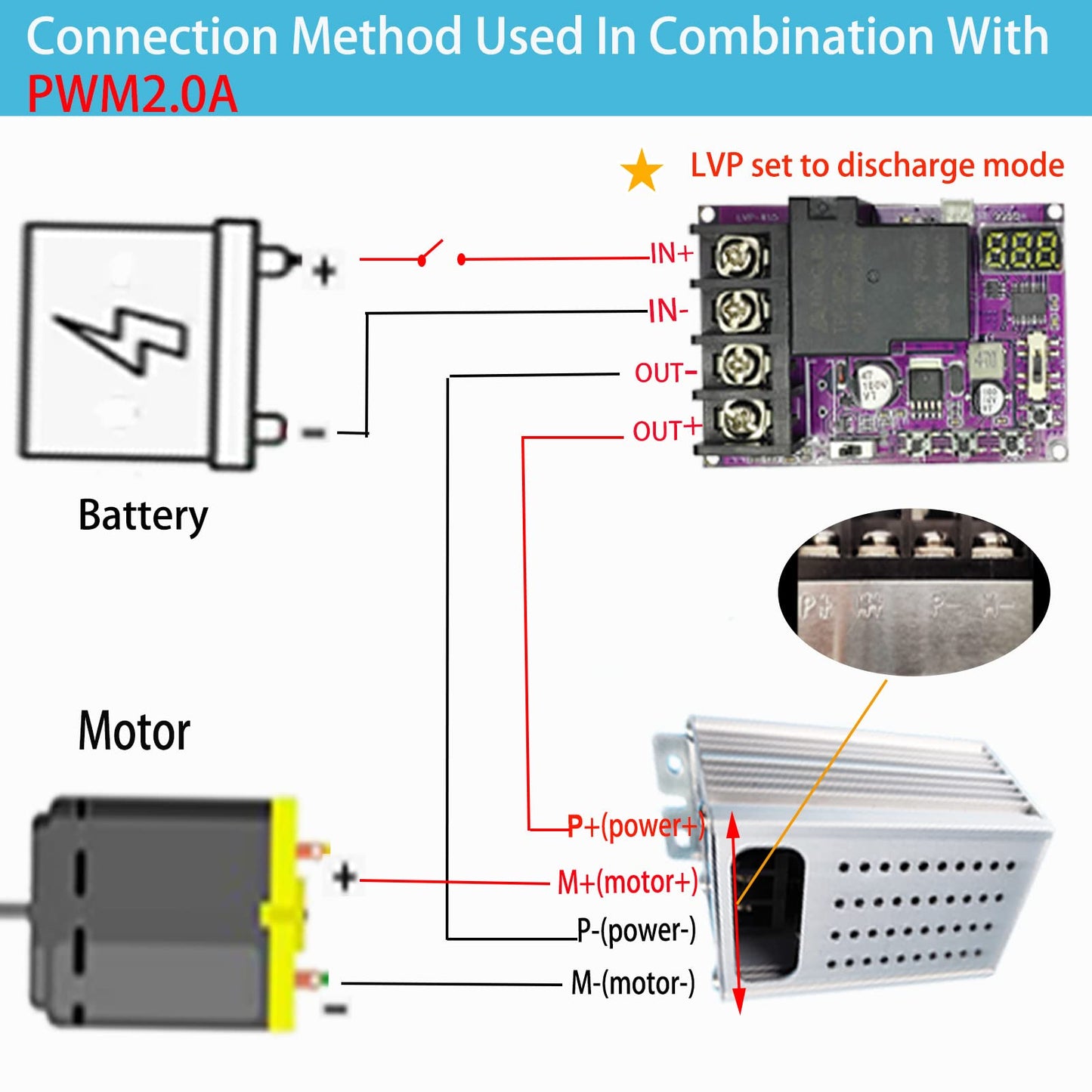 Low Voltage Disconnect and Charging Discharging Protection 2 IN 1 40A DC 5V-60V Low Voltage Cutoff with LCD Display Low Voltage Protector Disconnect Switch Module Charging Discharging Protection Board