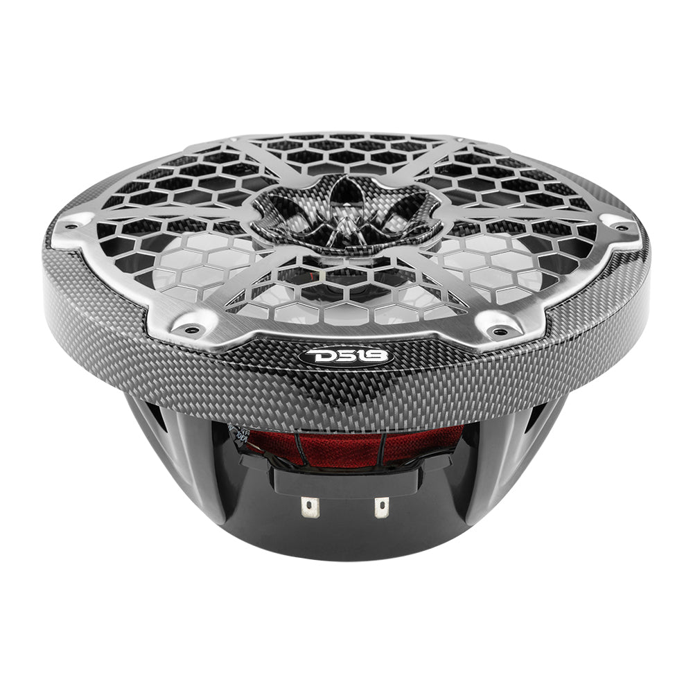 DS18 HYDRO 8 2Way Marine Speakers wRGB LED Lights 450W  Black Carbon Fiber CF8