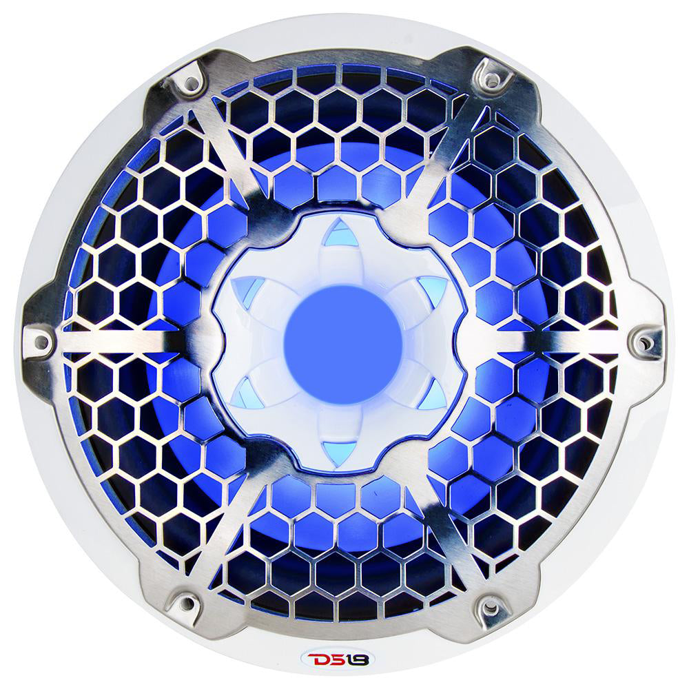 DS18 HYDRO 10 Subwoofer wRGB Lights  600W  White NXL10SUB