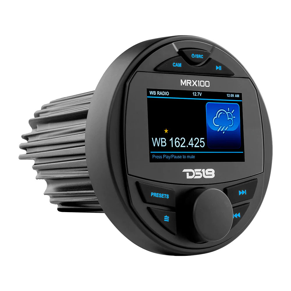 DS18 MRX100 2 Zone Marine Head Unit wTFT LCD Screen  4x50 Watts Max MRX100