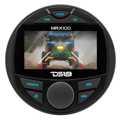 DS18 MRX100 2 Zone Marine Head Unit wTFT LCD Screen  4x50 Watts Max MRX100