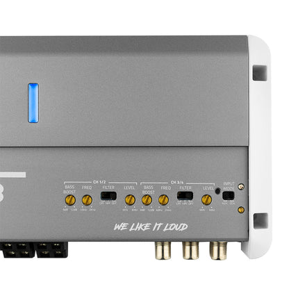 DS18 NXLM4 Full Range 4 Channel IPX5 Marine Grade Amplifier  150 x 4W  4Ohm NXLM4
