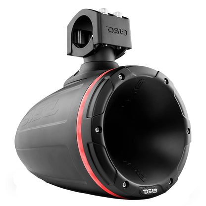 DS18 HYDRO 175 Driver Wakeboard Pod Tower Speaker wIntegrated RGB LED Lights  Black  900W NXLXDTBK