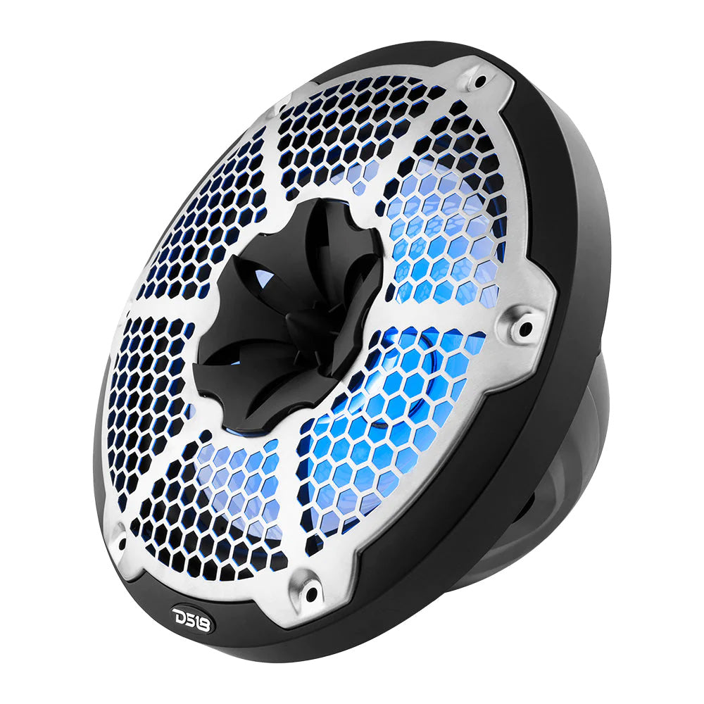 DS18 HYDRO 10 2Way Speakers wBullet Tweeter  Integrated RGB LED Lights  Black NXL10MBK