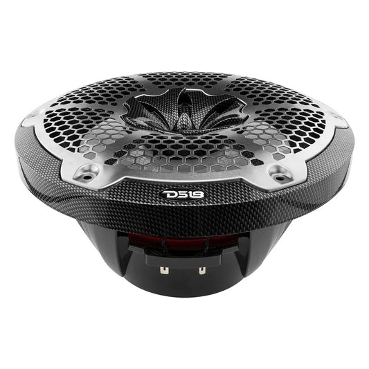 DS18 HYDRO 10 2Way Speakers wBullet Tweeter Integrated RGB LED Lights Carbon Fiber CF10M