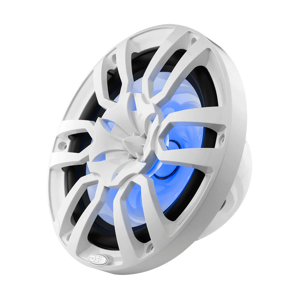 DS18 HYDRO 10 2Way Marine Speakers wBullet Tweeters  Integrated RGB LED Lights  White NXL10WH