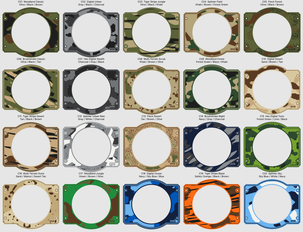 Apache 1800 – Camo 6.5" Speaker Faceplate | 40 Design Options