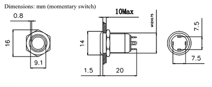 Panel Mount Buttons Kit for Amplifier